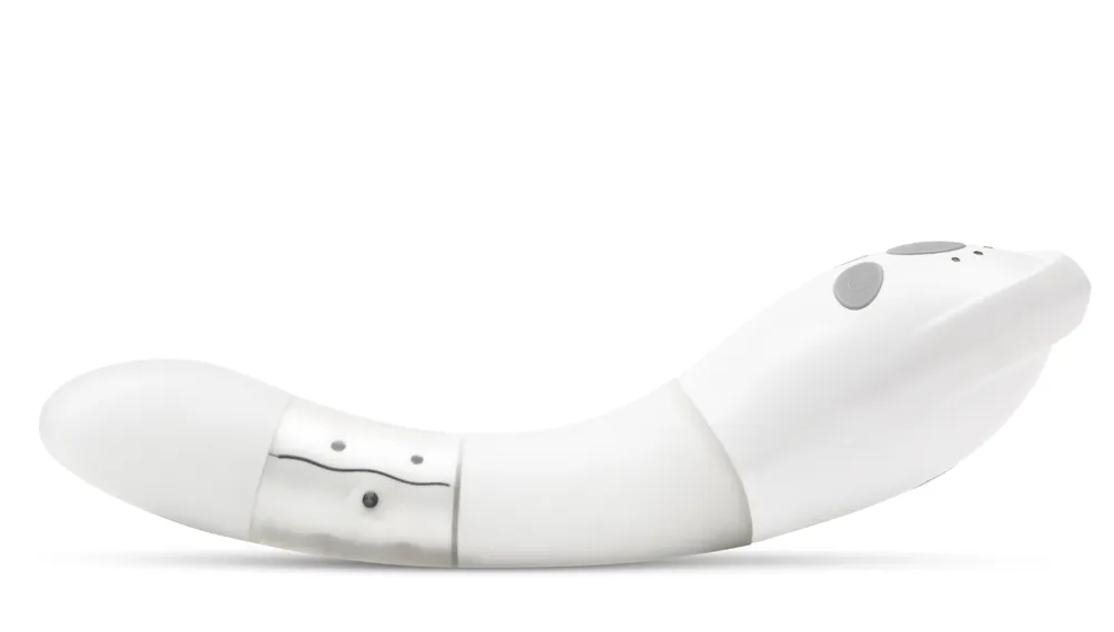 White Joylux vSculpt pelvic floor device with curved body and control buttons